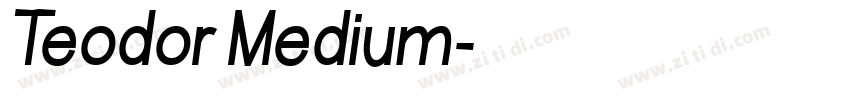 Teodor Medium字体转换